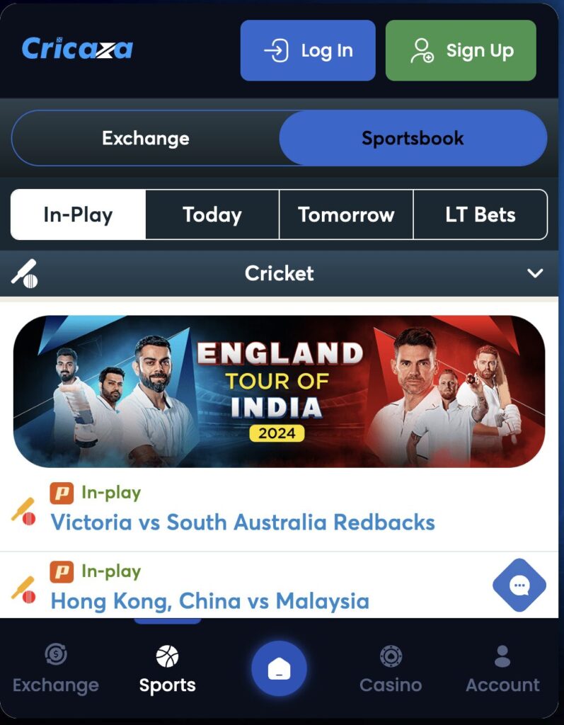 Cricaza Sports betting